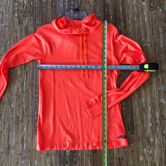 NWOT FILA Sport Orange Running Hoodie Top sz L - Picture 5 of 8